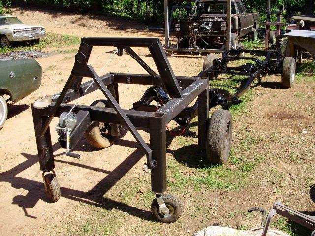 Frank helping with the pickup frame.