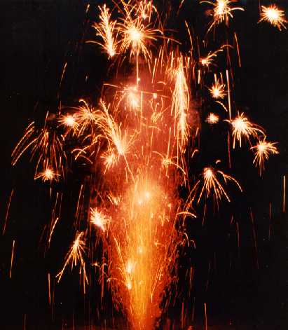 Fireworks Shooting Up
